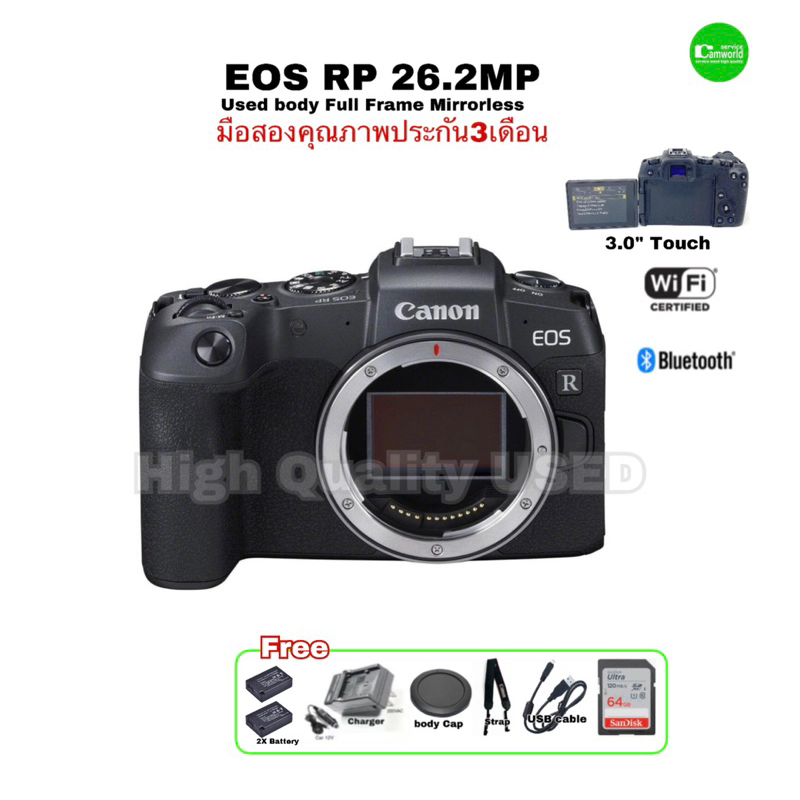 Canon EOS RP body Used 26.2MP Full Frame Mirrorless Camera 4K movie WiFi Bluetooth กล้องมือสองคุณภาพ