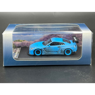 Fuji 1/64   Pandem GT-R R35 Rocket Baby Blue