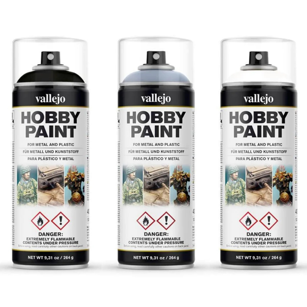 VALLEJO : Hobby Paint Spray - สีสเปรย์พ่นรองพื้นโมเดลชนิดกระป๋อง 400ml.