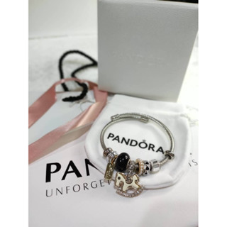 กำไลข้อมือ Pandora  สร้อย+กล่อง+ถุงผ้า+ถุงกระดาษ ครบ