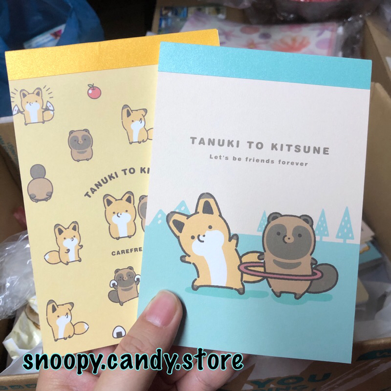 Tanuki to Kitsune เพื่อนซี้หมาจิ้งจอกและทานูกิ Collections ~ สมุดฉีก ขนาด A6