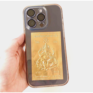 แผ่นทองพระพิฆเนศ เสริมสิริคล รับทรัพย์ ใส่หลังเคสโทรศัพท์ กระเป๋าสตางค์