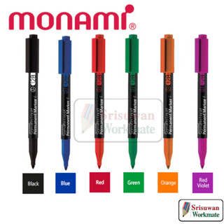 แยกด้าม 1 ด้าม Monami 128 Sigmaflo liquid permanent marker หัว Fine 1.0 mm. ปากกามาร์คเกอร์ถาวร กันน้ำ น้ำเงิน ดำ แดง สี