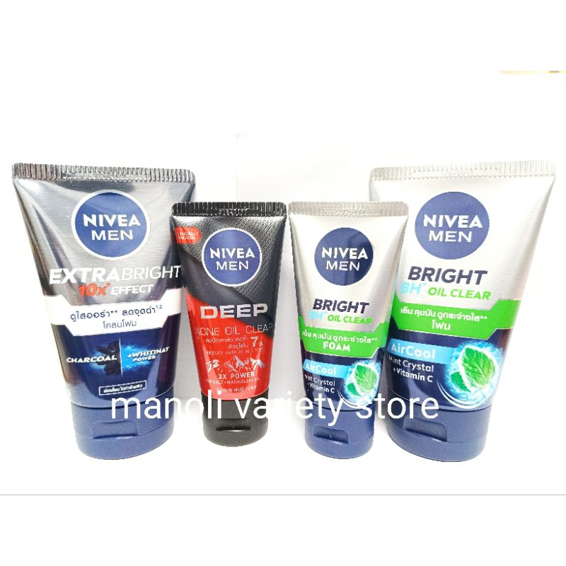 Nivea men care deep rapid Acne clear นีเวีย เมน สครับ มัดโฟม โฟมล้างหน้า สำหรับผิวมันมาก เป็นสิวง่าย