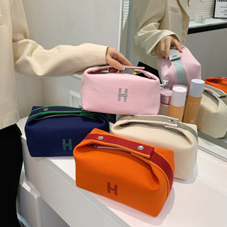 กระเป๋าเครื่องสำอาง Hermes ผ้าแคนวาส กันน้ำได้ มี 4 สี