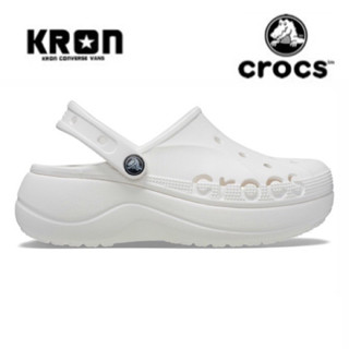 ลิขสิทธิ์แท้ 100% [พร้อมส่ง] Crocs Baya Platform Clog White 208186-100