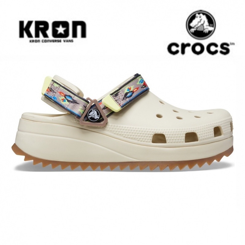 ลิขสิทธิ์แท้ 100% [พร้อมส่ง] Crocs Classic Hiker Ikat Clog 208052-2YC Light Beige