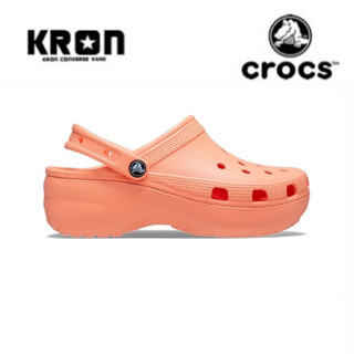 ลิขสิทธิ์แท้ 100% [พร้อมส่ง] Crocs Classic Platform Clog Women Papaya 206750-83E