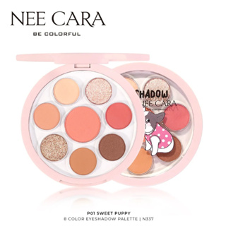 NEE CARA พาเลทตา 8 ช่อง BE COLORFUL 8 COLOR EYESHADOW P01 9.5 กรัม​