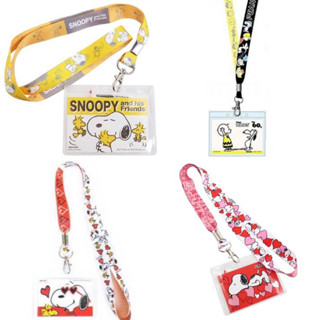 สายคล้องบัตร+เคสใส ลาย Snoopy