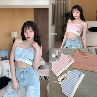 💫พร้อมส่ง💫 Mimi tank crop • เสื้อ สายเดี่ยว ครอป ไหมพรมนิต งานทอละเอียดมากคะ สีโทนพาสเทล ดีเทลมีขนๆ นุ่มนิ่มไม่คันนะคะ