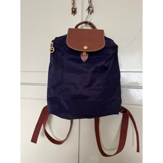 Longchamp เป้สะพายหลัง สีม่วง Bilberry ของแท้จาก UK ส่งต่อ