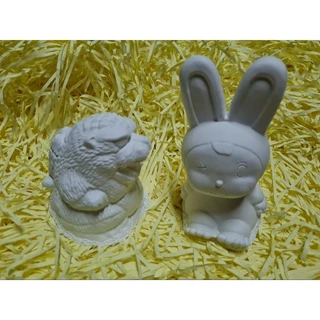ตุ๊กตาปูนปลาสเตอร์ระบายสี ขนาด 4-5 นิ้ว 25 แถม 2
