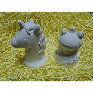 ตุ๊กตาปูนปลาสเตอร์ระบายสี ขนาด 4-5 นิ้ว 25 แถม 2