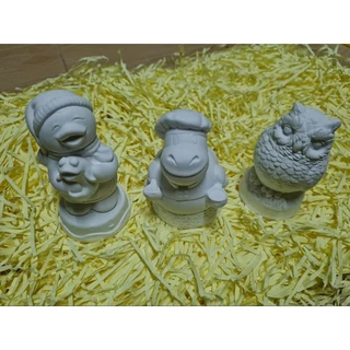 ตุ๊กตาปูนปลาสเตอร์ระบายสี ขนาด 4-5 นิ้ว 25 แถม 2