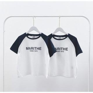 MARITHE W RAGLAN TEE BLACK