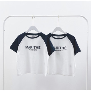 MARITHE W RAGLAN TEE BLACK