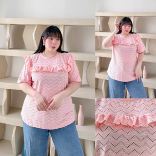 🔥Plussize🔥เสื้อคนอ้วน🔥S รอบอก 48      M รอบอก 52     L รอบอก 56