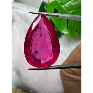 Lab pink Rose Ruby 30x20mm Drop shape 1 pieces