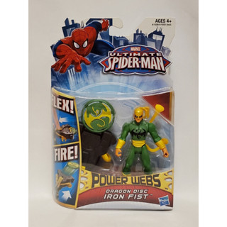 Marvel Ultimate Spider-Man Power Webs Dragon Disc Iron Fist Action Figure 3.75 inches