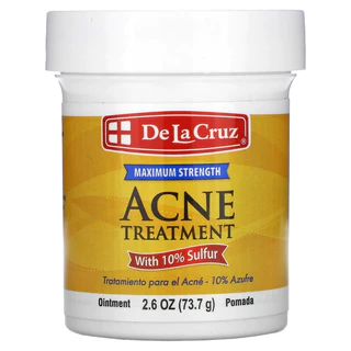 De La Cruz, Acne Treatment Ointment with 10% Sulfur, Maximum Strength, 2.6 oz (73.7 g) ขี้ผึ้งรักษาสิว