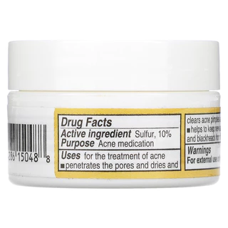 De La Cruz, Acne Treatment Ointment with 10% Sulfur, Maximum Strength, 2.6 oz (73.7 g) ขี้ผึ้งรักษาสิว