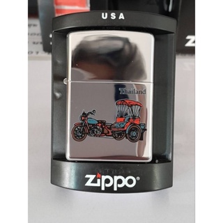 ZIPPO   สามล้อสกายแลป   HIGH POLISH CHROME COLOR IMAGE   สีเงินผิวโครเมี่ยมขัดเงาลายแบบสกรีน  ผลิตปี2005  ของใหม่