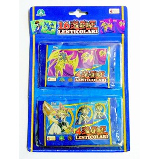 (Sealed Blister Pack) การ์ดสติ๊กเกอร์ต้นฉบับ ยูกิโอ เกมกลคนอัจฉริยะ ( YU-GI-OH LENTICOLARI STICKERS CARDS ORIGINAL )