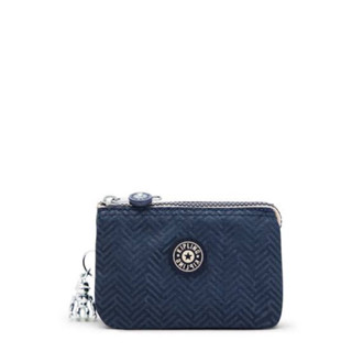 Kipling Creativity S Mahogany Carbon Metallic  Charcoal Fresh Floral Brush Blue Brush Stripe