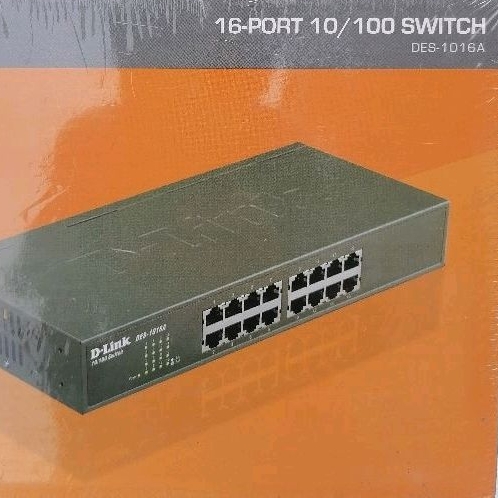 D-LINK Gigabit Switching Hub 16 Port D-LINK DGS-1016A 10 / 100 Mbps Unmanaged Ethernet