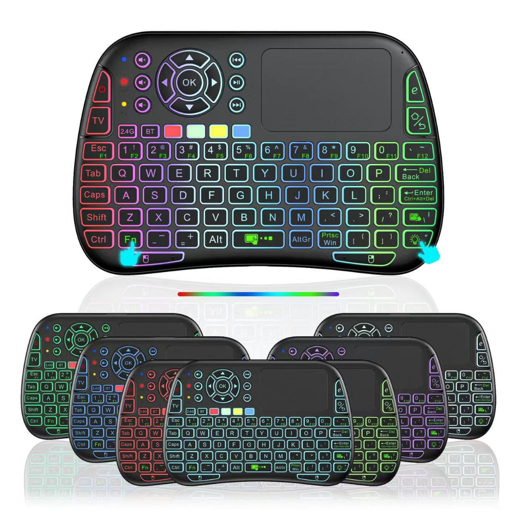 M9 Smart Wireless Mini Keyboard Bluetooth-compatible 2.4g Dual Mode Touchpad Colorful Backlight Keyb