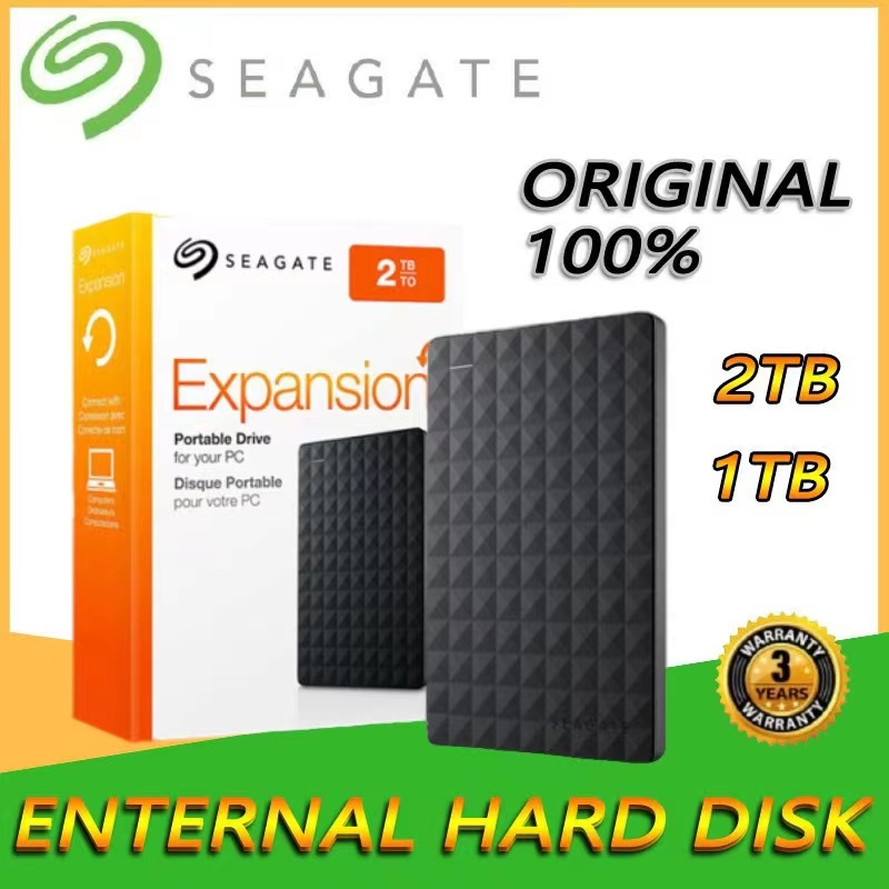 SEAGATE Original 2TB 1TB HDD Hardisk USB3.0 PC Laptop Portable Hard Disk Local Seller External Hard Disk
