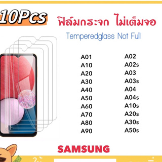 (10ชิ้น) ฟิล์มกระจกใส For Samsung A01 A02 A02s A03 A03s A04 A04s A10 A20 A30 A40 A50 A60 A70 A80 A90 A10s A20s A30s A50s