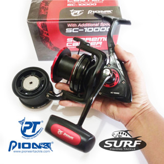 รอกเซิร์ฟ Surf Spinning Reel Pioneer SUPREME CASTER SC-10000 รอกตกปลาชายหาด แถมฟรีสปูนสำรอง