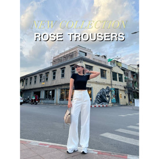 Best seller!! CO14 Rose Trousers 379฿ กางเกงขายาวกระบอกตรงเอวสูง ทรงเบสิคเนื้อผ้า 100% Premium Lilly #ChaneeCO14