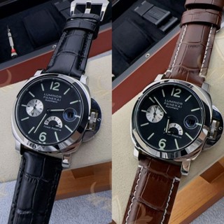 นาฬิกาข้อมือ p a m 40mm สายดำและน้ำตาล power reserve