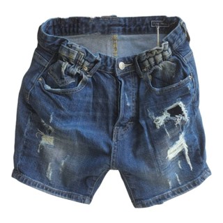 Ripped Dark  Denim Shorts (ยีนส์ขาสั้น )