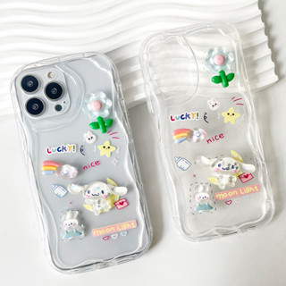 เคสนิ่ม ขอบหยัก การ์ตูนนูนชินนาม่อน for iPhone 12Promax 13Promax 14Promax 7plus 8plus 11 12 13 14 VIVO V27 Y17 Y20 Y21