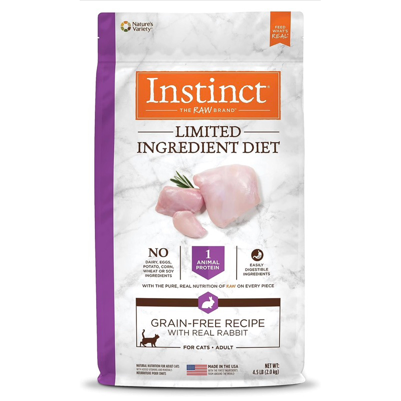 *(2 Size รสกระต่าย) สำหรับแมวแพ้ง่าย Instinct Limited Ingredient Diet Grain Free Recipe with Real Rabbit Natural