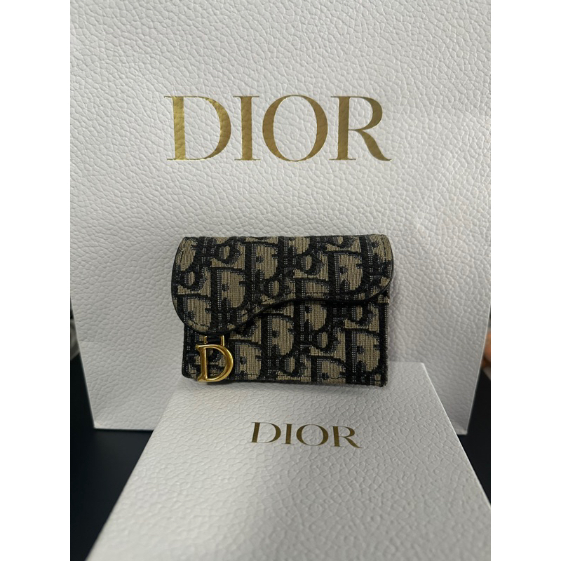 DIOR SADDLE FLAP CARD HOLDER ของแท้ (มือสอง)