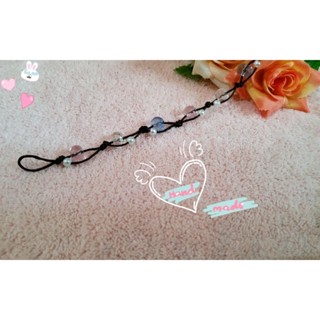 กำไลลูกปัดแก้ว (หวาน) ข้อมือเชือกลูกปัด Handmand ลาย2(เลือกขนาดได้)