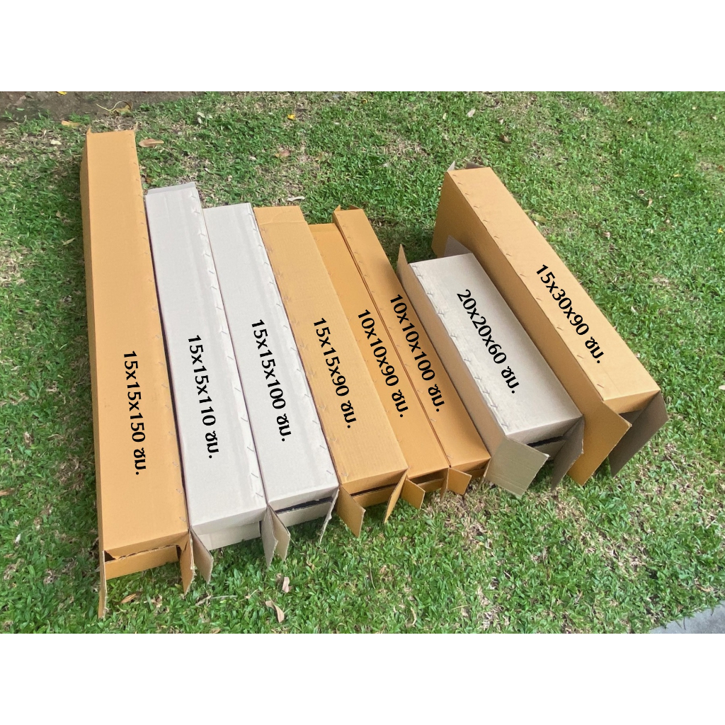🔥พร้อมส่ง🔥 กล่องกระดาษ 20x20x60 ซม. กล่องกระดาษลูกฟูก กล่องลูกฟูก 3 ชั้น ทรงยาว ทรงสูง กล่องฝาชน แข็งแรง ทนทาน - รูปที่ 6