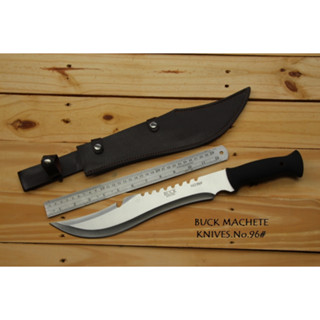 มีดใบตายมาเชเต้ MACHETE  BUCK KNIVES No.96# ทรงสวยขนาดยาวรวม 17 นิ้ว พร้อมซอง