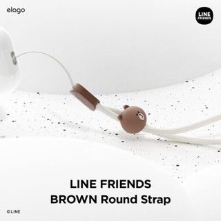 ••พร้อมส่ง/ของแท้•• elago : Linefriends Brown round strap