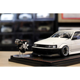 รถโมเดล 1/18 RWB AE86 White/Black With Engine