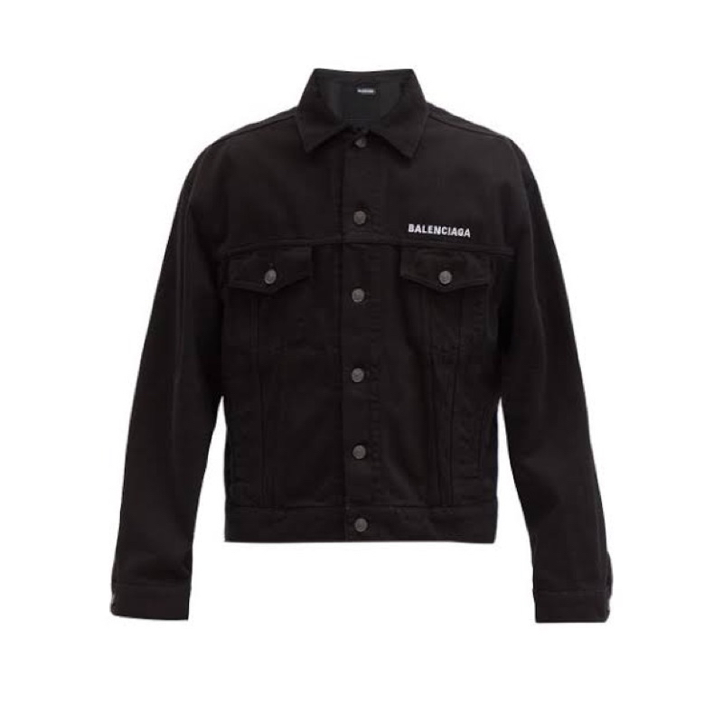 Balenciaga Crew Denim Jacket เสื้อแจ็คเก็ตยีนส์สีดำ มือสอง