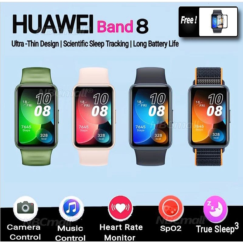 สมาร์ทวอทช์ Huawei band 8 Spo2,True Sleep 3, ฟรี..ฟิมล์ไฮโดร ประกันศูนย์1ปี