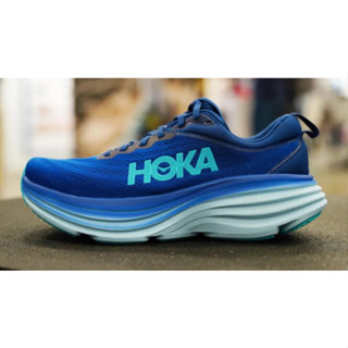 HOKA ONE ONE Bondi 8 blue gentleman Woman ของแท้ 100 % style รองเท้าแตะ