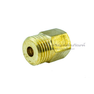 ข้อต่อตรงทองเหลือง 1/8" - M10 ข้อต่อเกลียวนอกใน Straight MalexFemale Brass Pipe Reducer, Fitting, Reduction Adapter