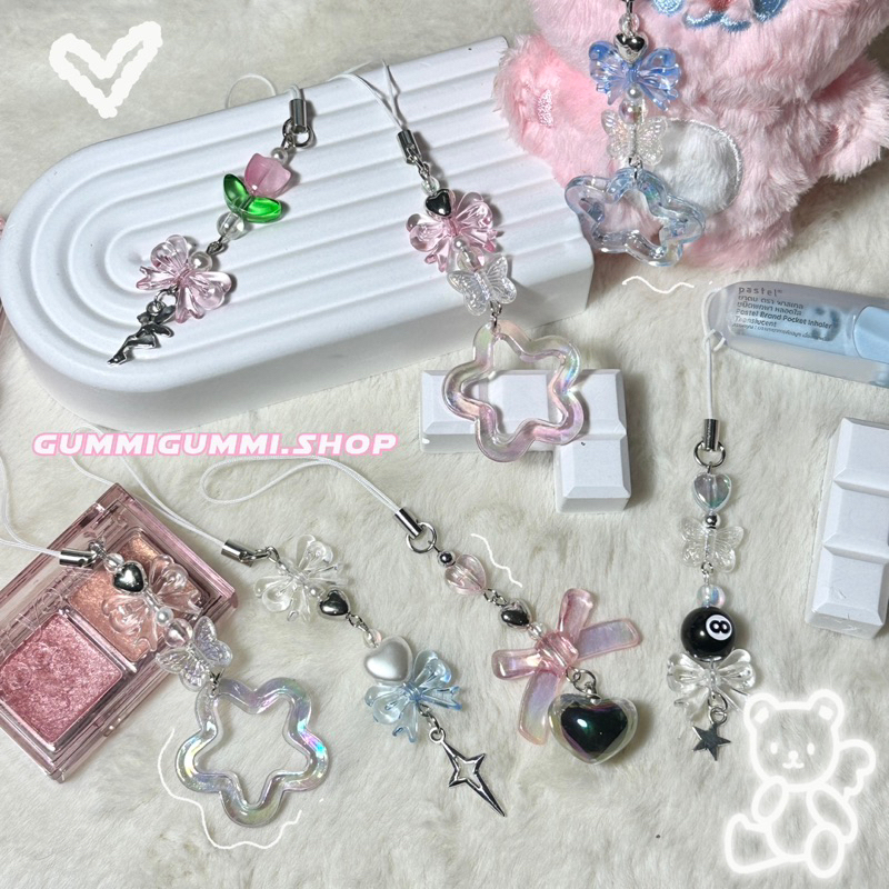 (keychain) พวงกุญแจโบว์ ดอกไม้